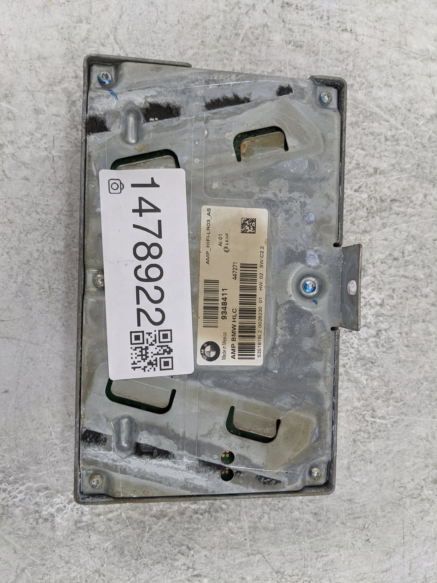 2015-2017 Bmw X3 Radio Speaker Amplifier 9348411|447271 - Oemusedautoparts1.com