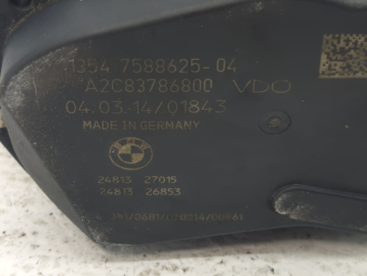 2013-2017 Bmw X3 Throttle Body P/N:1354 7588625-04 1354 7588625-03 Fits Fits 2012 2013 2014 2015 2016 2017 2018 OEM Used Aut