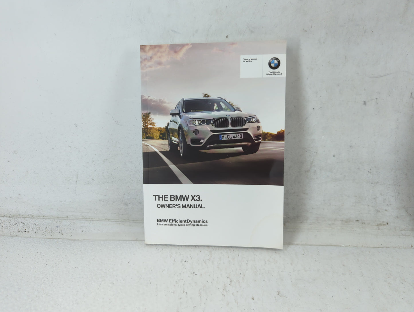2015 Bmw X3 Owners Manual Book Guide P/N:01 40 2 960 386 OEM Used Auto Parts - Oemusedautoparts1.com