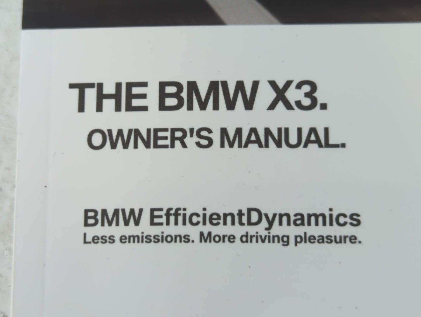 2015 Bmw X3 Owners Manual Book Guide P/N:01 40 2 960 386 OEM Used Auto Parts - Oemusedautoparts1.com