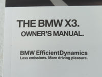 2015 Bmw X3 Owners Manual Book Guide P/N:01 40 2 960 386 OEM Used Auto Parts - Oemusedautoparts1.com