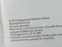 2015 Bmw X3 Owners Manual Book Guide P/N:01 40 2 960 386 OEM Used Auto Parts - Oemusedautoparts1.com