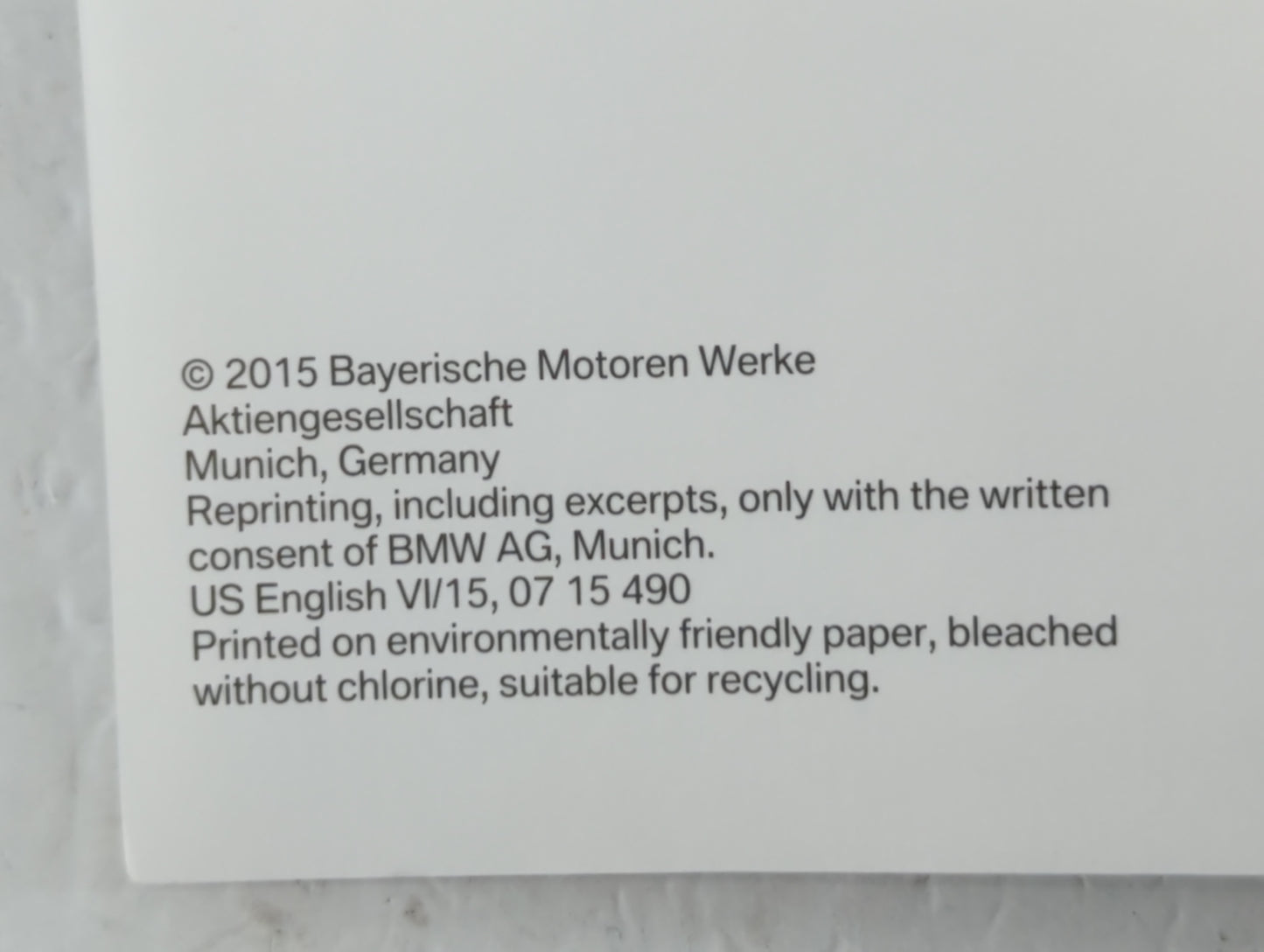 2015 Bmw X3 Owners Manual Book Guide OEM Used Auto Parts - Oemusedautoparts1.com
