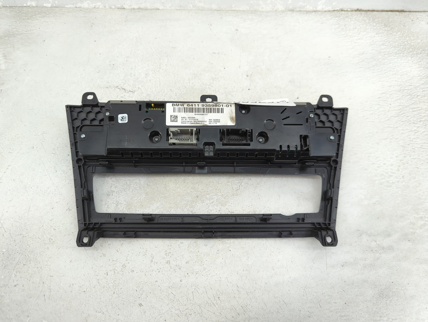 2015-2018 Bmw X4 Climate Control Module Temperature AC/Heater Replacement P/N:9359801-01 Fits Fits 2015 2016 2017 2018 OEM U