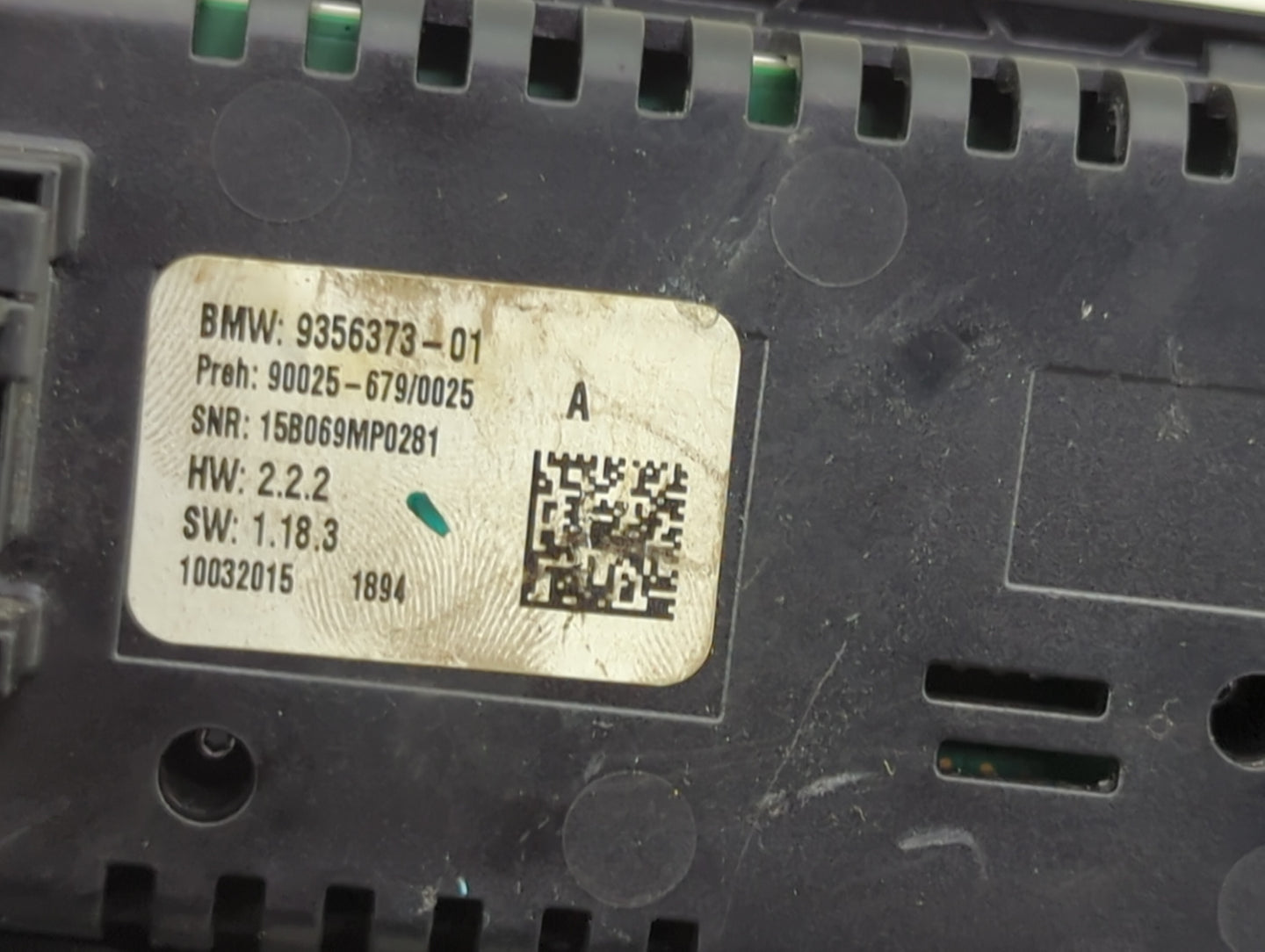 2015-2018 Bmw X5 Climate Control Module Temperature AC/Heater Replacement P/N:9356373-01 Fits Fits 2015 2016 2017 2018 OEM U