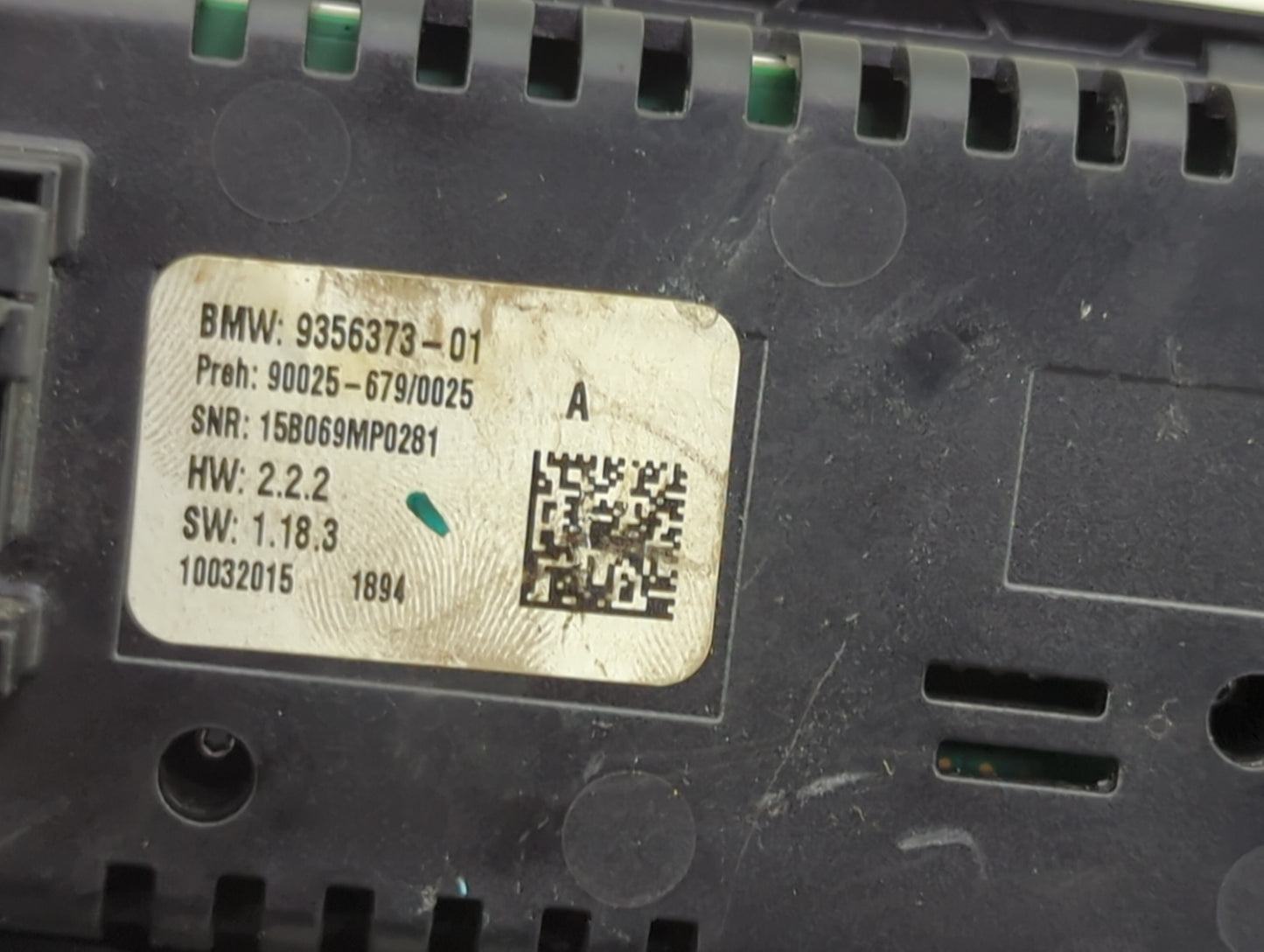2015-2018 Bmw X5 Climate Control Module Temperature AC/Heater Replacement P/N:9356373-01 Fits Fits 2015 2016 2017 2018 OEM U