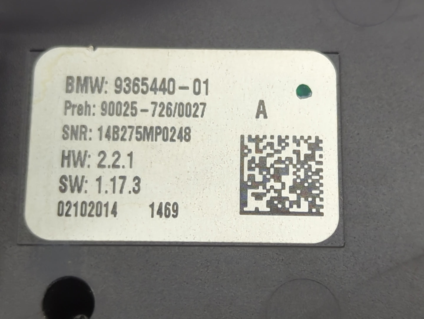 2014-2018 Bmw X5 Climate Control Module Temperature AC/Heater Replacement P/N:9365440-01 90025-726/0027 Fits OEM Used Auto P