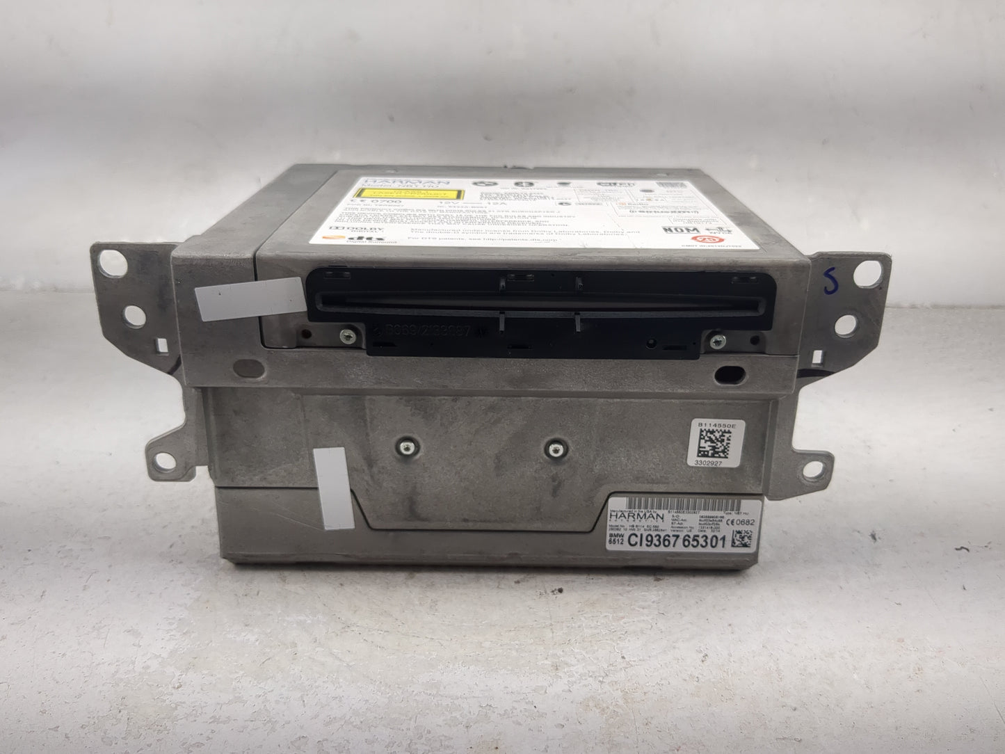2015 Bmw X5 Radio AM FM Cd Player Receiver Replacement P/N:B114550E3302927 HB B114 EC:550, 9835699K9188, 6512 Fits OEM Used 