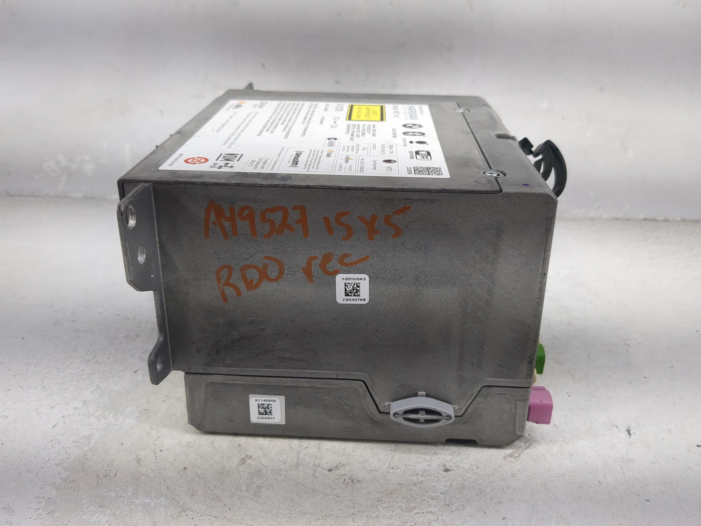2015 Bmw X5 Radio AM FM Cd Player Receiver Replacement P/N:B114550E3302927 HB B114 EC:550, 9835699K9188, 6512 Fits OEM Used 