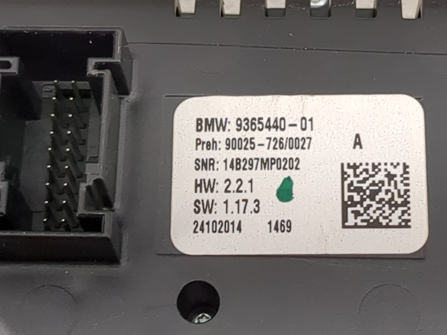 2014-2018 Bmw X5 Climate Control Module Temperature AC/Heater Replacement P/N:9365440-01 90025-726/0027 Fits OEM Used Auto P