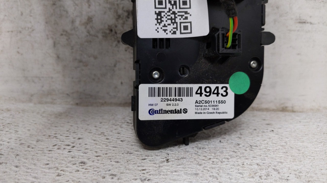 2013-2016 Buick Encore Climate Control Module Temperature AC/Heater Replacement P/N:22944943 22945173 Fits OEM Used Auto Par