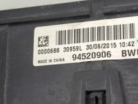 2015-2016 Buick Encore Fusebox Fuse Box Panel Relay Module P/N:94520906 Fits Fits 2015 2016 OEM Used Auto Parts - Oemusedaut
