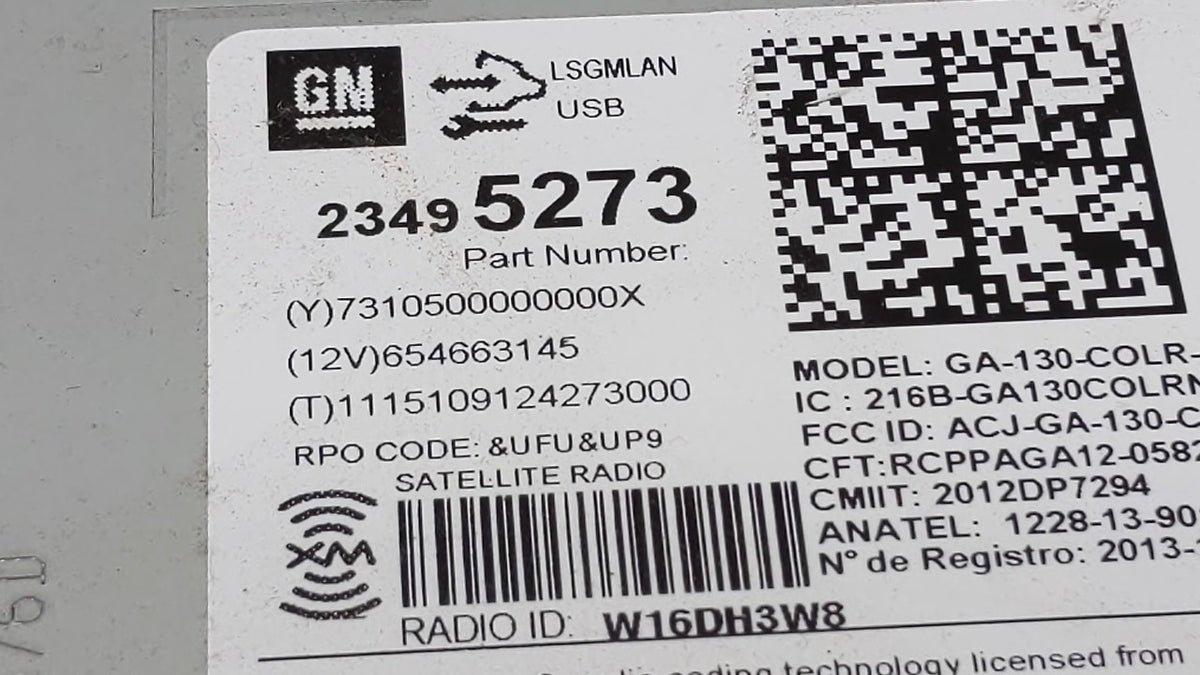 2015-2016 Buick Encore Am Fm Cd Player Radio Receiver 219791 - Oemusedautoparts1.com