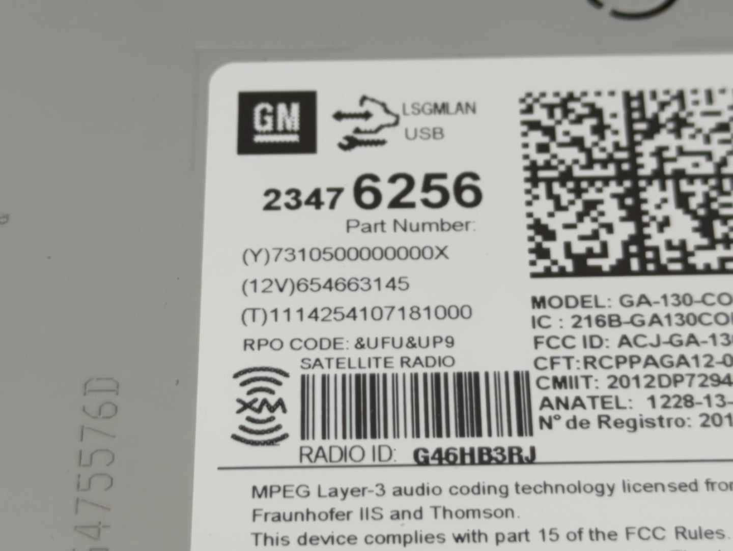 2015-2016 Buick Encore Am Fm Cd Player Radio Receiver - Oemusedautoparts1.com