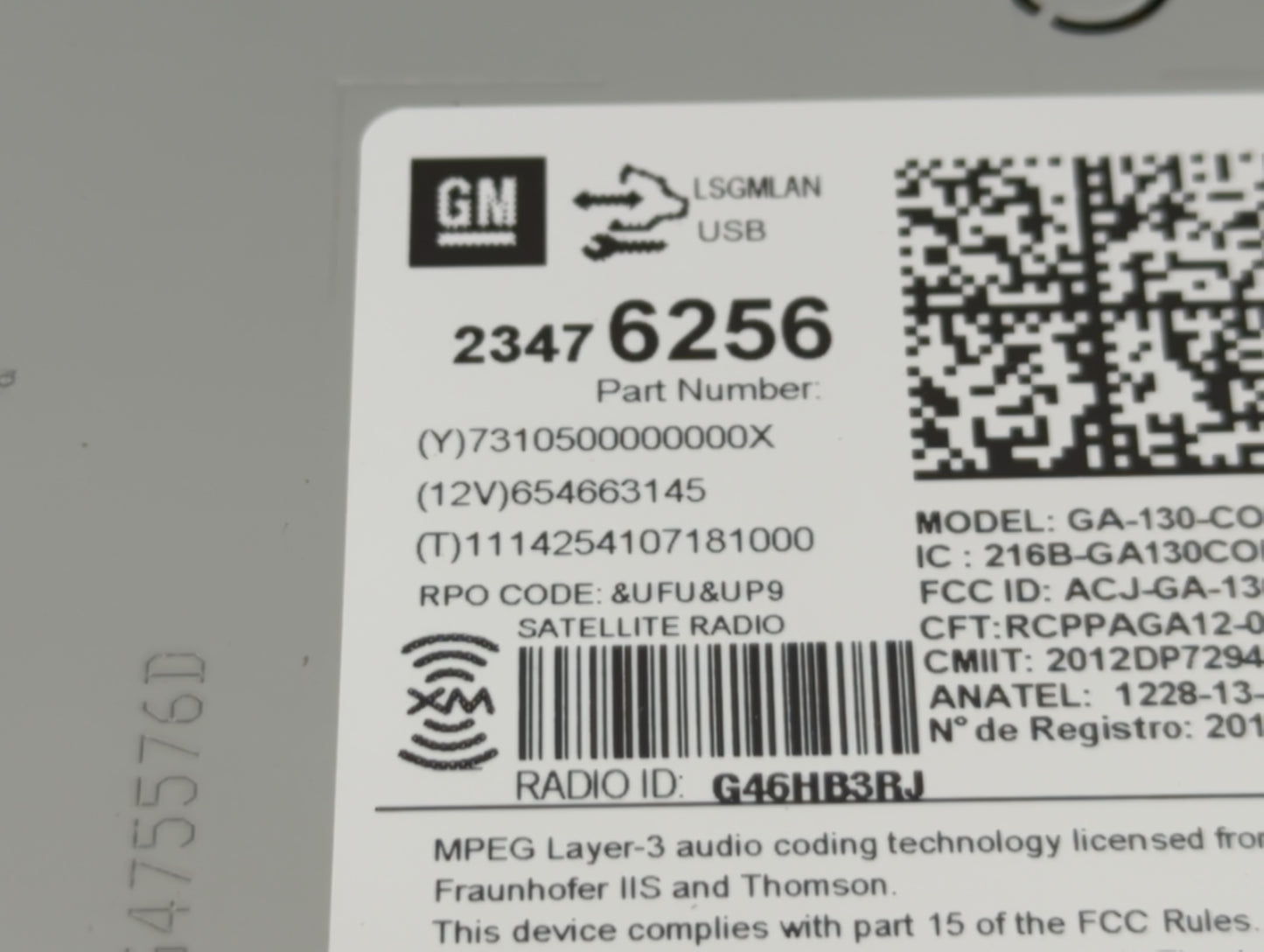 2015-2016 Buick Encore Am Fm Cd Player Radio Receiver - Oemusedautoparts1.com