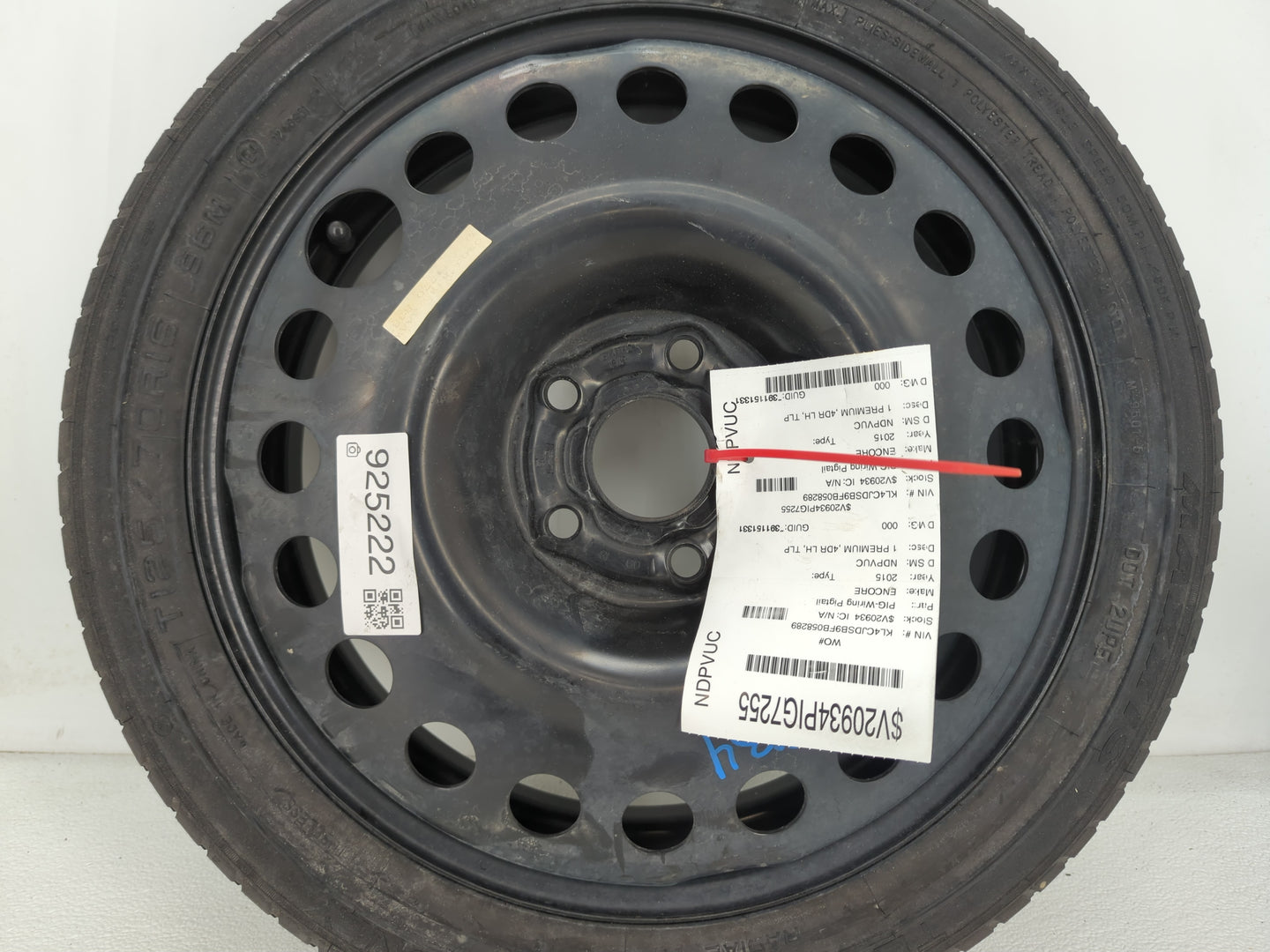 2013-2022 Buick Encore Spare Donut Tire Wheel Rim Oem - Oemusedautoparts1.com