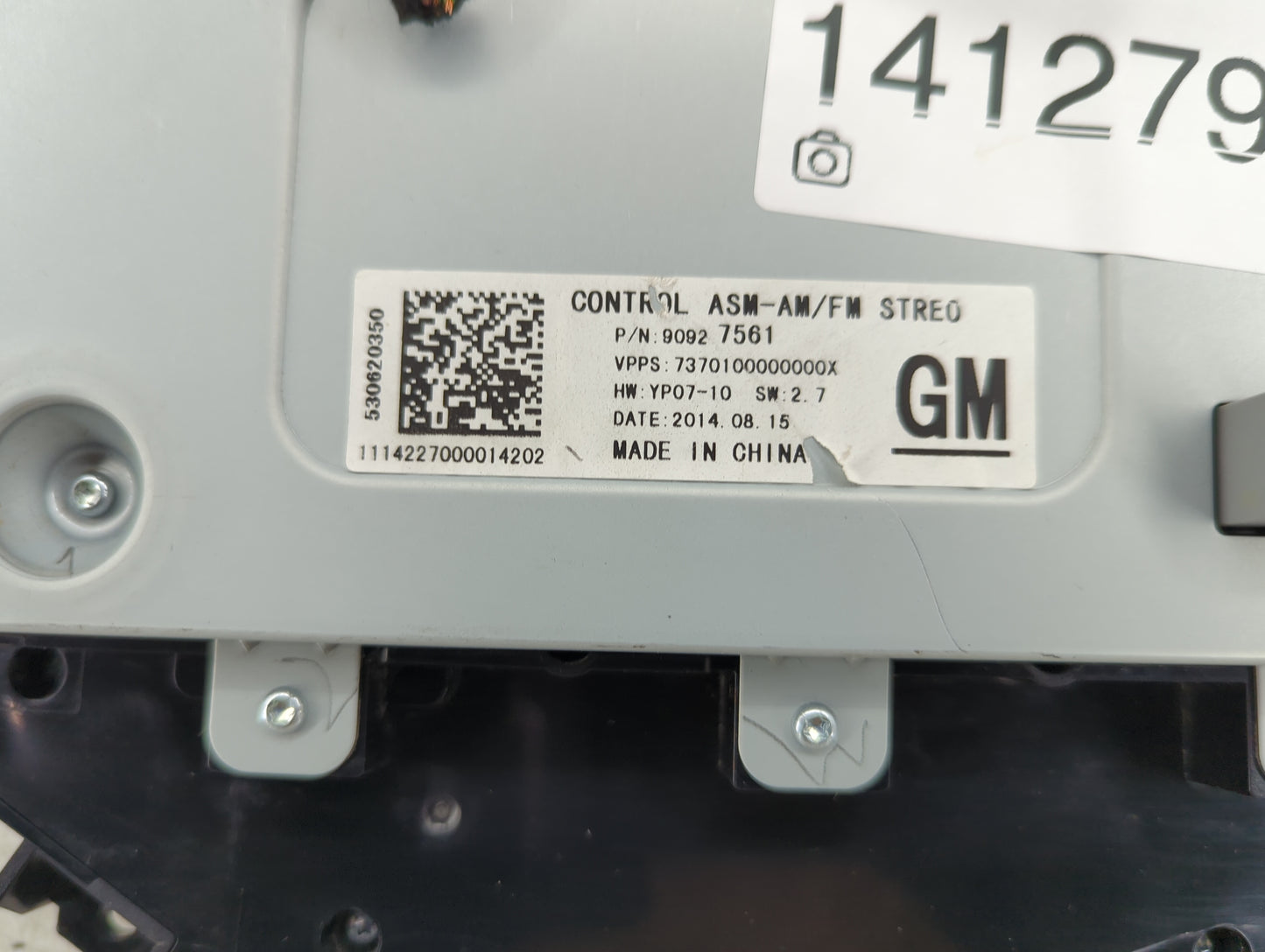 2014-2016 Buick Lacrosse Radio AM FM Cd Player Receiver Replacement P/N:90927561 Fits Fits 2014 2015 2016 OEM Used Auto Part