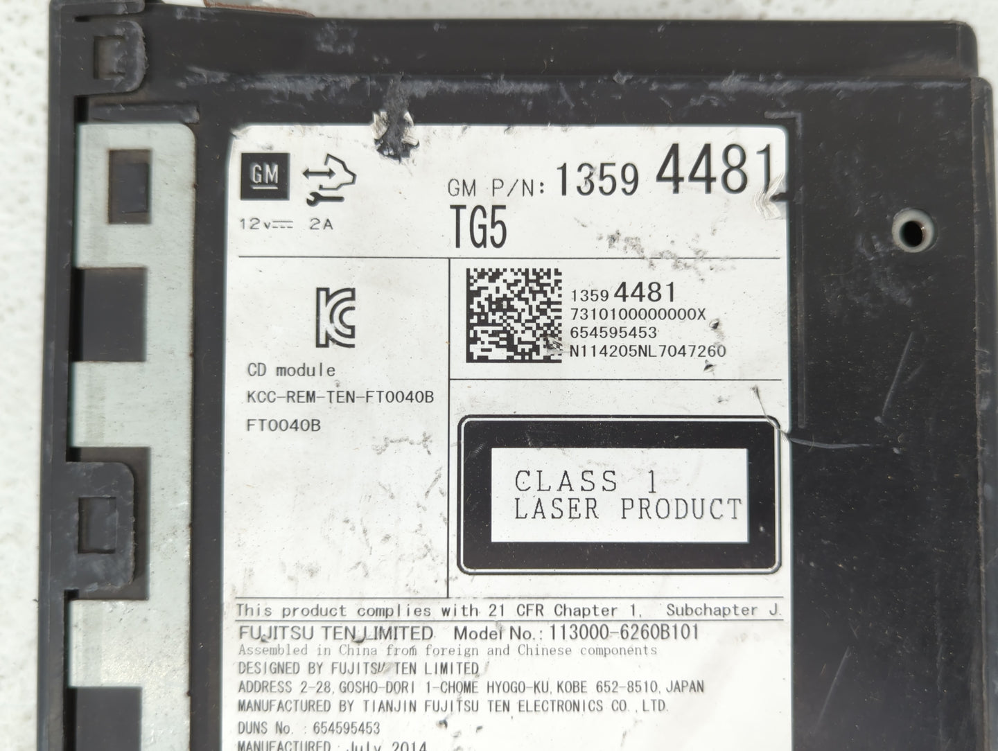 2015-2016 Buick Lacrosse Radio AM FM Cd Player Receiver Replacement P/N:13594481 Fits Fits 2015 2016 2017 2018 2019 2020 OEM
