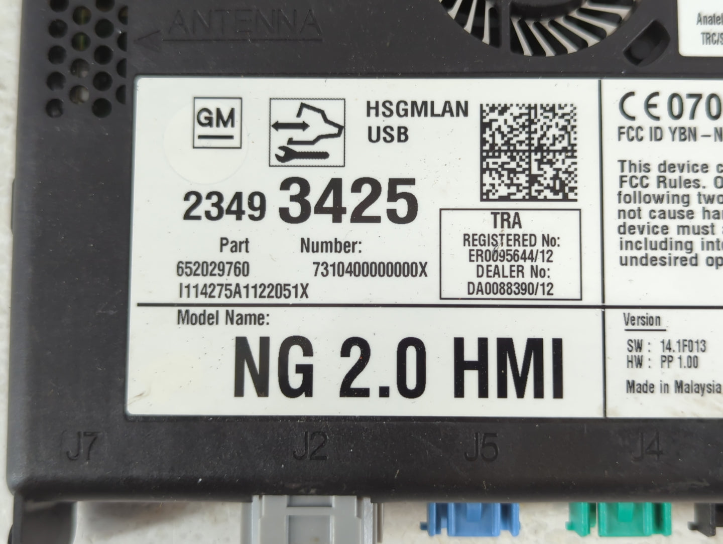 Buick Regal Pressure Sensor Control Module 23493425 - Oemusedautoparts1.com