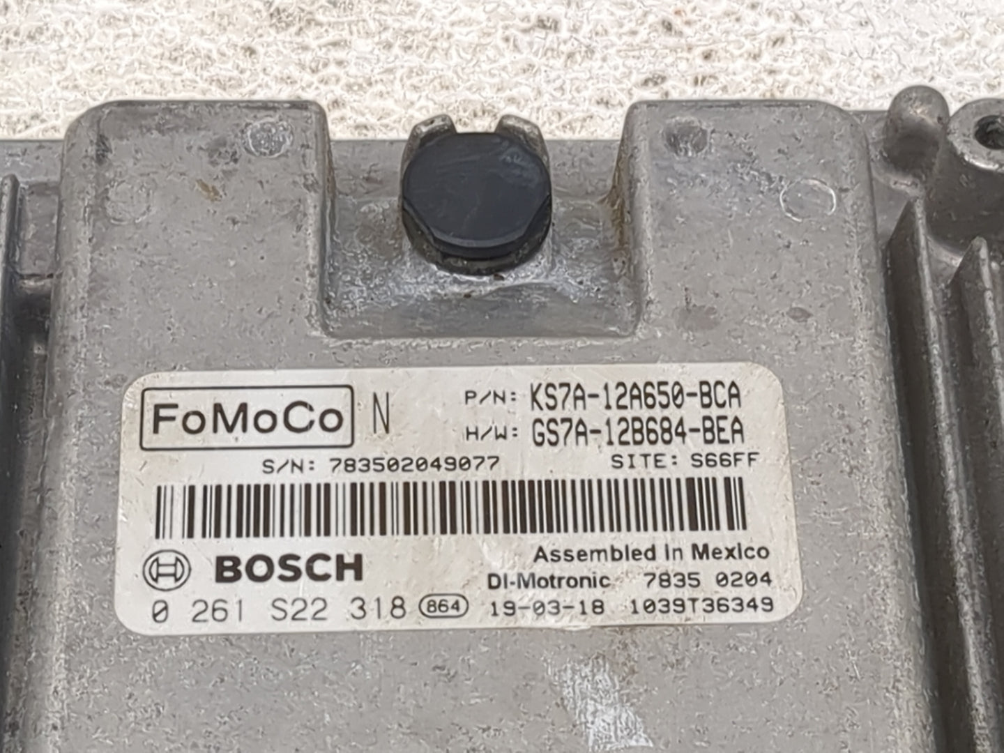 2013-2016 Buick Regal PCM Engine Control Computer ECU ECM PCU OEM P/N:GS7A-12B684-BEA KS7A-12A650-BCA Fits OEM Used Auto Par