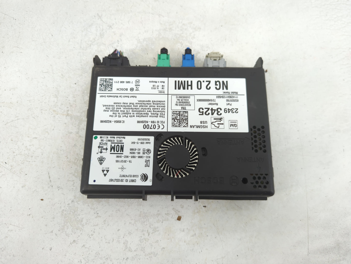 2015 Buick Regal Radio AM FM Cd Player Receiver Replacement P/N:23493425 7505400211, 13596607, NG2.0HMI Fits Fits 2016 OEM U