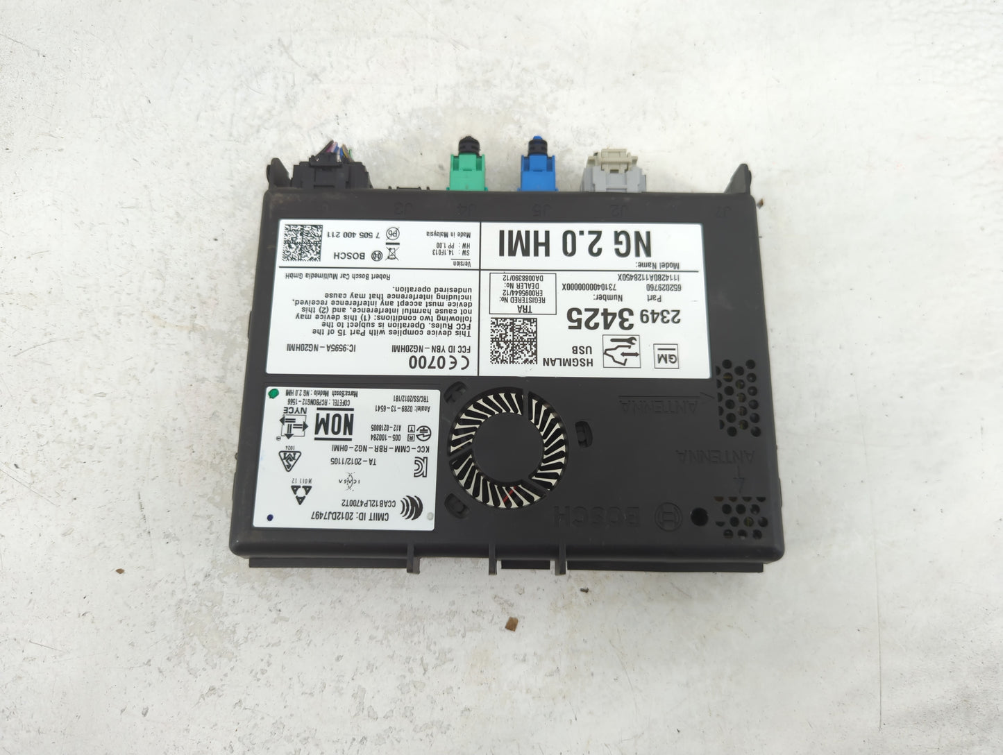 2015 Buick Regal Radio AM FM Cd Player Receiver Replacement P/N:23493425 7505400211, 13596607, NG2.0HMI Fits Fits 2016 OEM U