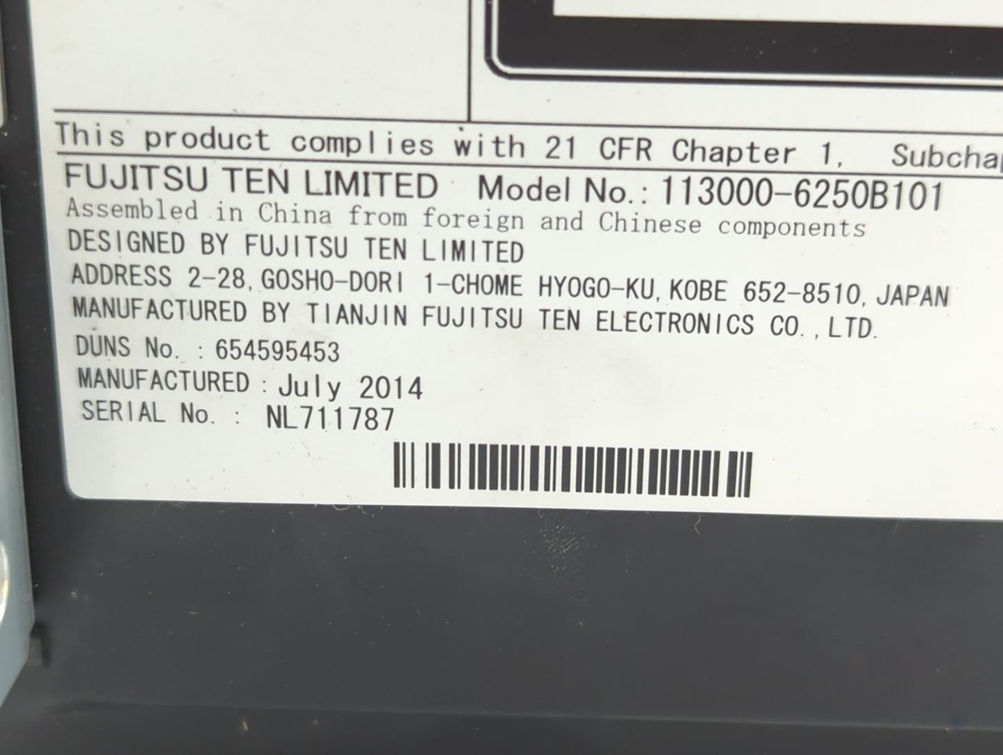 2015-2017 Buick Regal Am Fm Cd Player Radio Receiver - Oemusedautoparts1.com