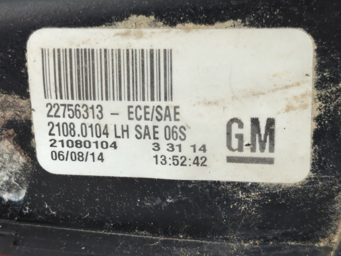 2015 Buick Regal Tail Light Assembly Passenger Right OEM P/N:21080104 22756313-ECE/SAE Fits OEM Used Auto Parts - Oemusedaut