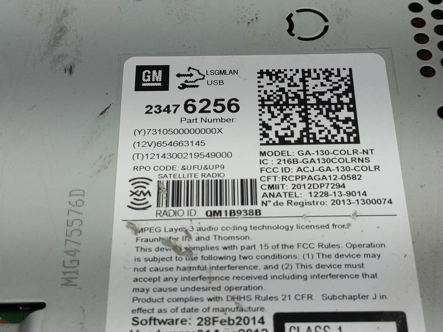 2015-2016 Buick Verano Radio AM FM Cd Player Receiver Replacement P/N:23476256 23284452 Fits Fits 2014 2015 2016 2017 OEM Us