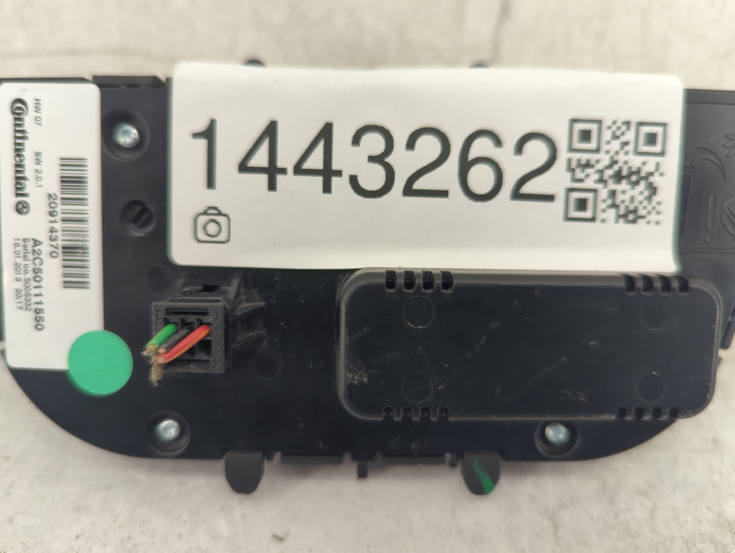 2012-2017 Buick Verano Climate Control Module Temperature AC/Heater Replacement P/N:20914370 A2C50111550 Fits OEM Used Auto 