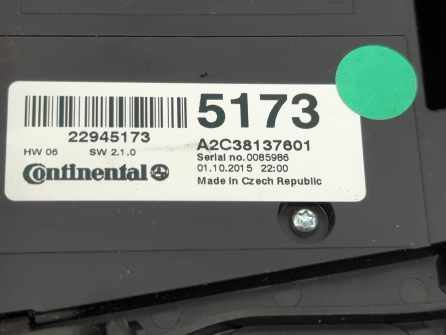 2012-2017 Buick Verano Climate Control Module Temperature AC/Heater Replacement P/N:22945173 A2C38137601 Fits OEM Used Auto 