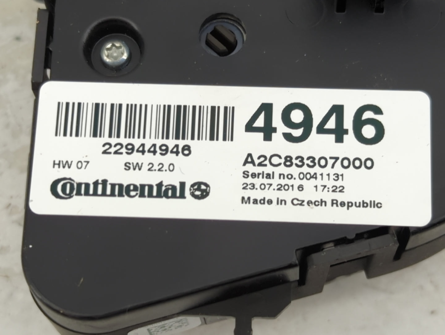 2012-2017 Buick Verano Climate Control Module Temperature AC/Heater Replacement P/N:A2C83307000 22944946 Fits OEM Used Auto 