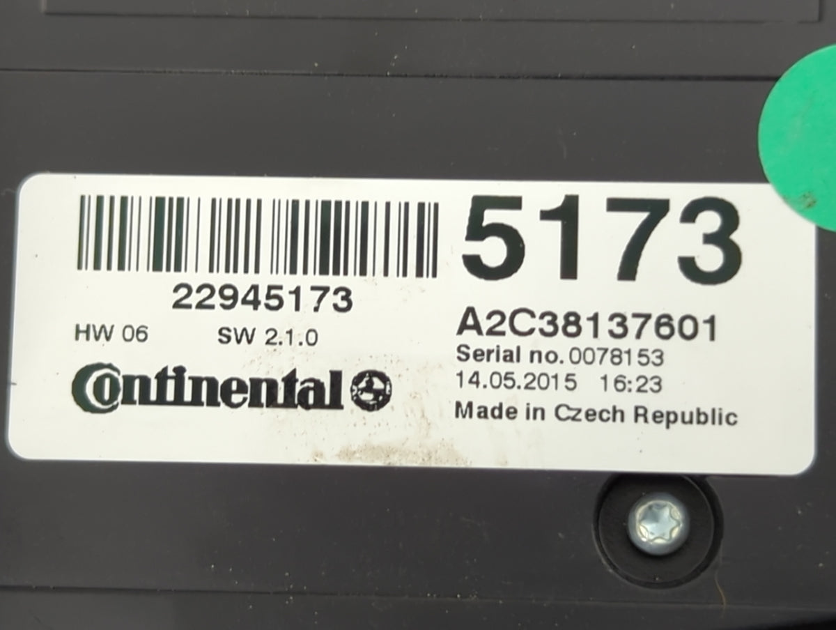 2012-2017 Buick Verano Climate Control Module Temperature AC/Heater Replacement P/N:22945173 A2C38137601 Fits OEM Used Auto 
