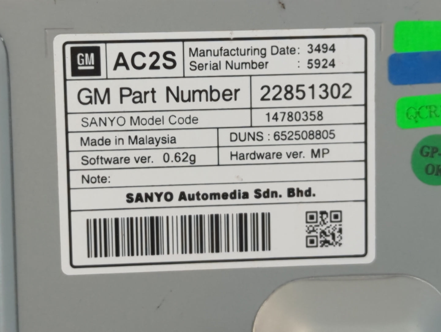 2012-2017 Buick Verano Information Display Screen - Oemusedautoparts1.com