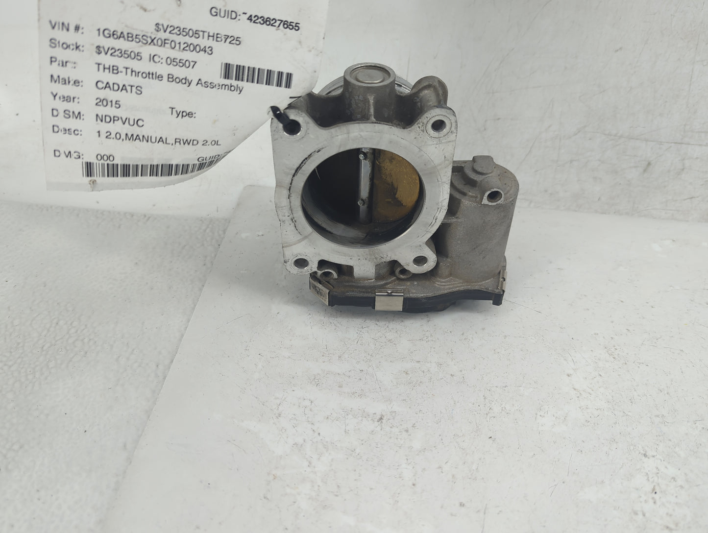 2013-2018 Cadillac Ats Throttle Body P/N:12627067DA Fits Fits 2013 2014 2015 2016 2017 2018 2019 2020 2021 OEM Used Auto Par