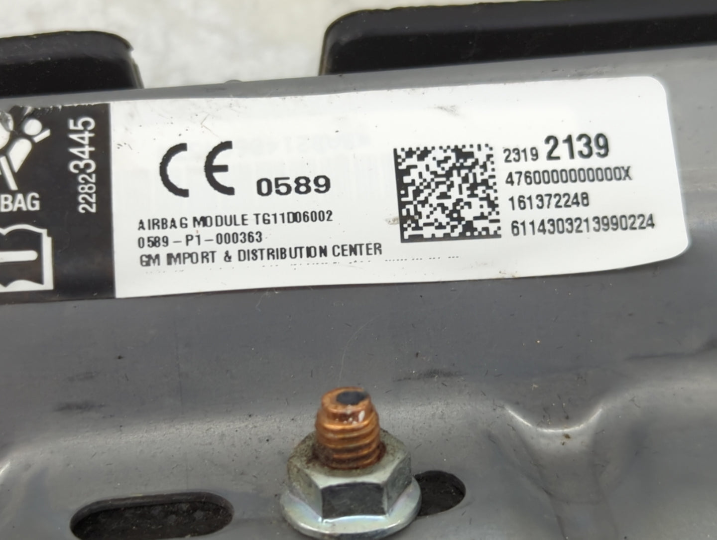 2015 Cadillac Ats Air Bag Passenger Right Dashboard OEM P/N:TG11D06002 22823445 Fits OEM Used Auto Parts - Oemusedautoparts1