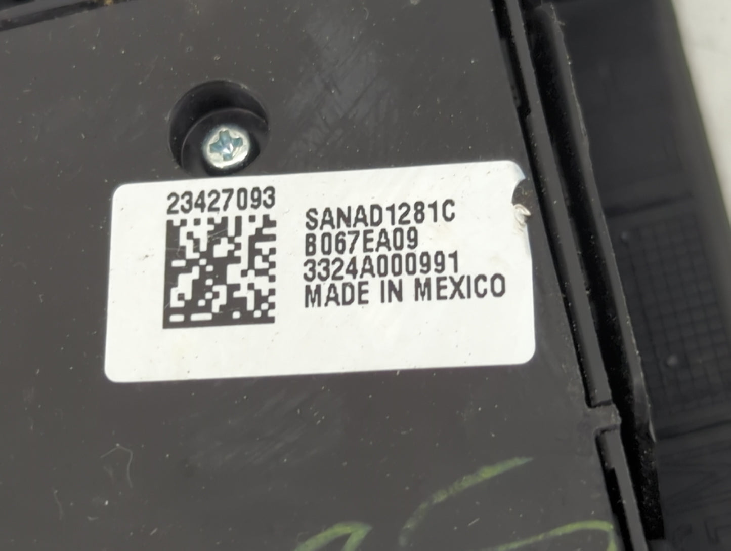 2015 Cadillac Escalade Esv Master Power Window Switch Replacement Driver Side Left P/N:23427093 SANAD1281C Fits OEM Used Aut