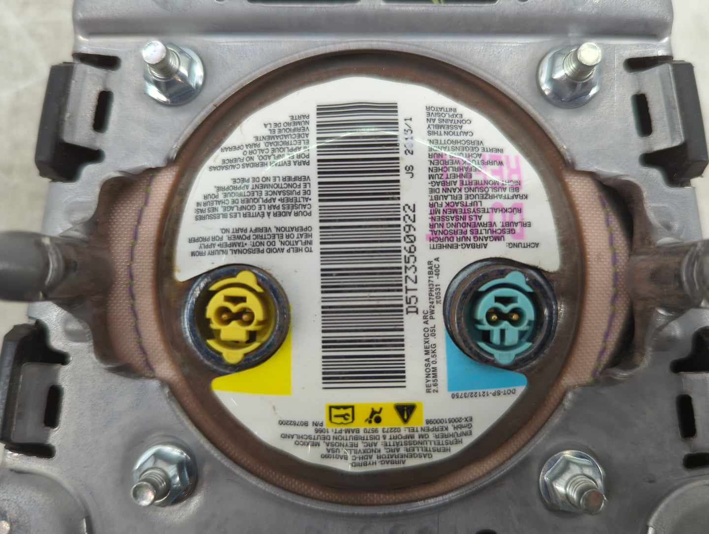 2015 Cadillac Srx Air Bag Driver Left Steering Wheel Mounted P/N:PW247PH371BAR K0531-40C Fits OEM Used Auto Parts - Oemuseda