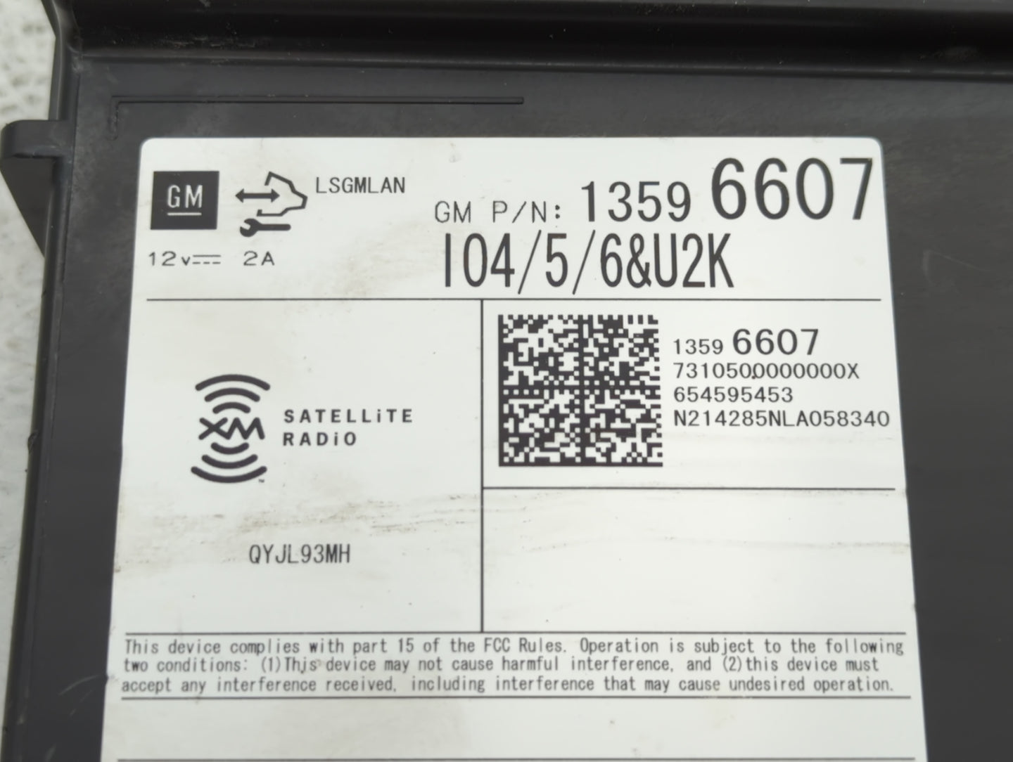 2015 Chevrolet Colorado Radio AM FM Cd Player Receiver Replacement P/N:13596607 Fits Fits 2016 OEM Used Auto Parts - Oemused