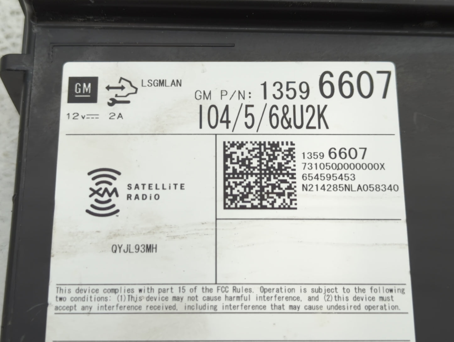 2015 Chevrolet Colorado Radio AM FM Cd Player Receiver Replacement P/N:13596607 Fits Fits 2016 OEM Used Auto Parts - Oemused