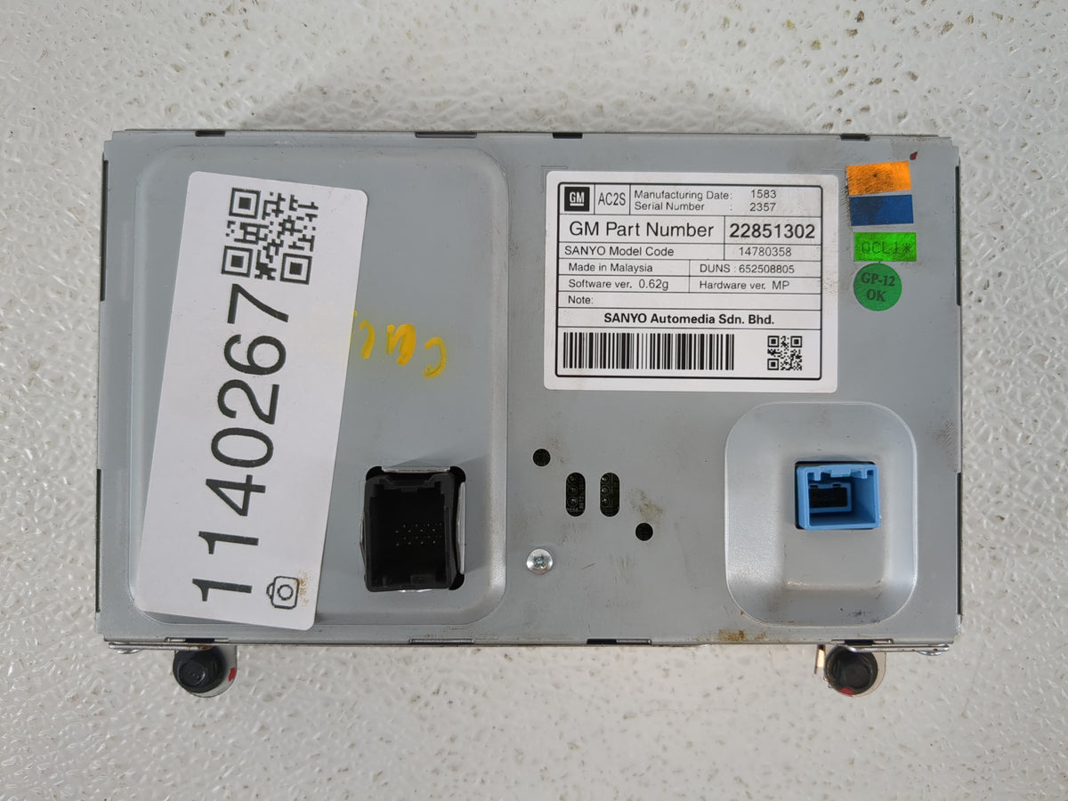 2012-2016 Chevrolet Cruze Information Radio Display Screen 1140267 - Oemusedautoparts1.com