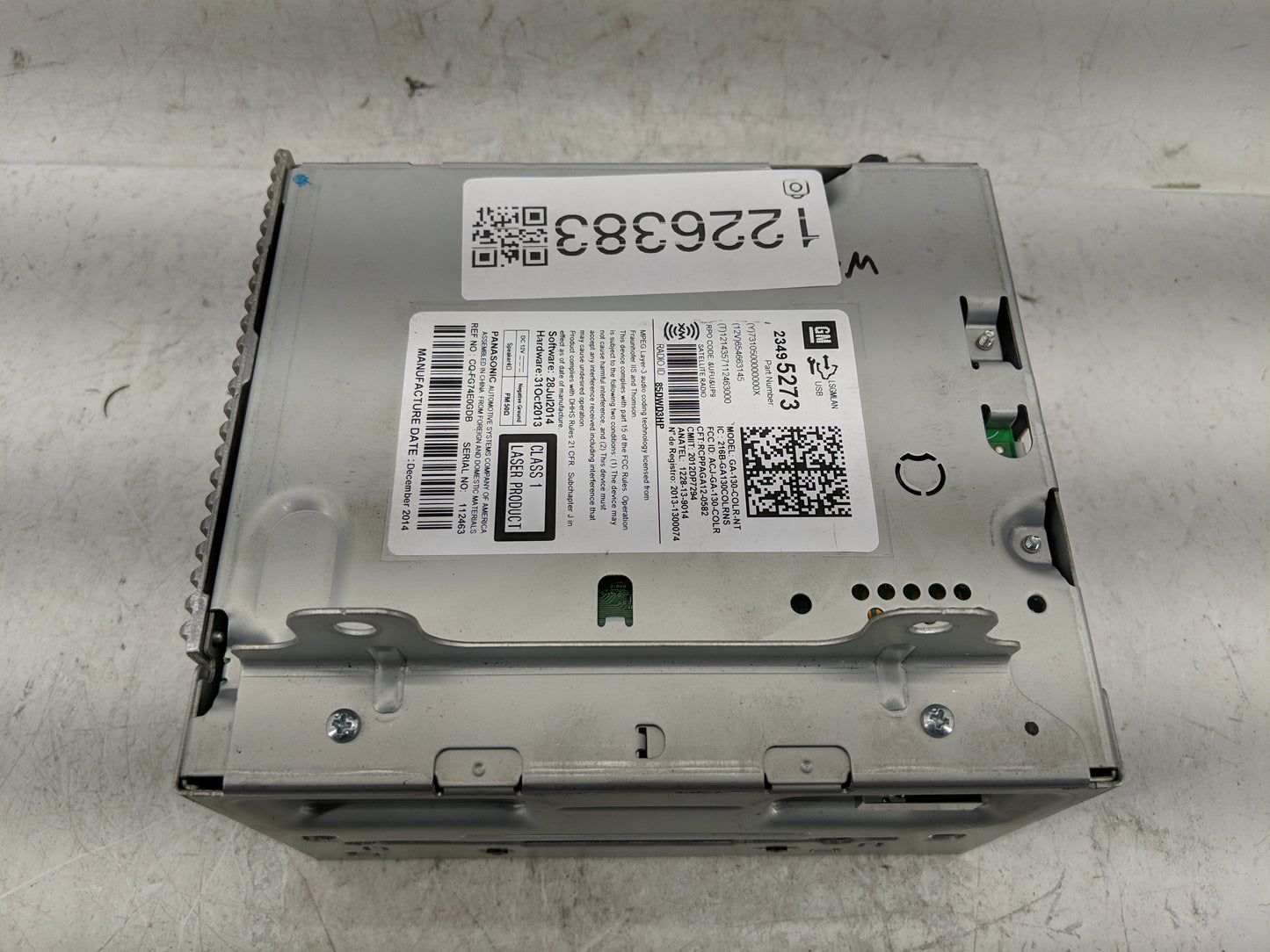 2015-2016 Chevrolet Cruze Radio Speaker Amplifier 23495273 - Oemusedautoparts1.com