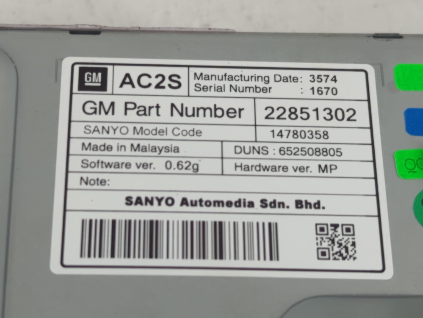 2012-2016 Chevrolet Cruze Information Display Screen - Oemusedautoparts1.com