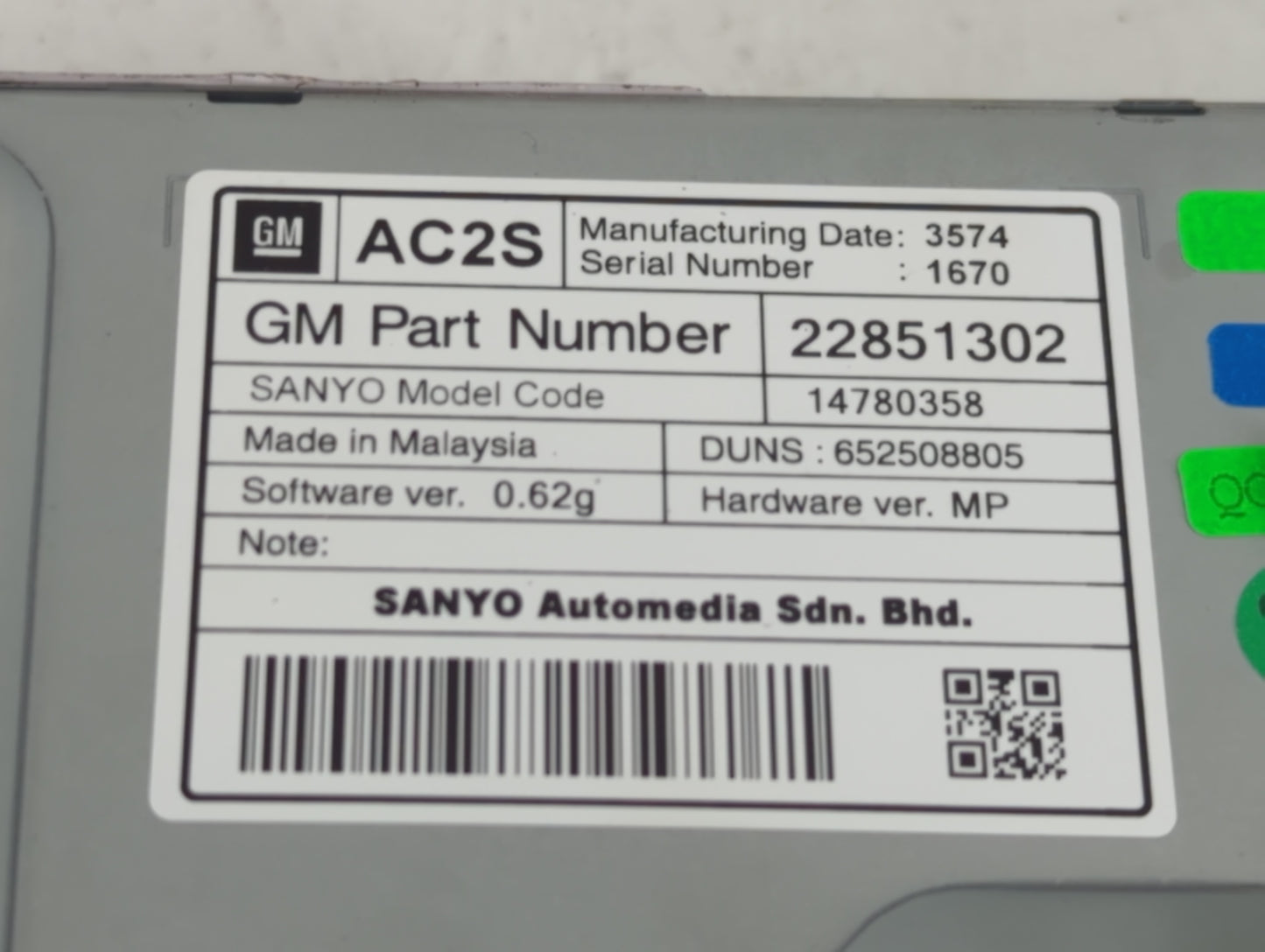 2012-2016 Chevrolet Cruze Information Display Screen - Oemusedautoparts1.com