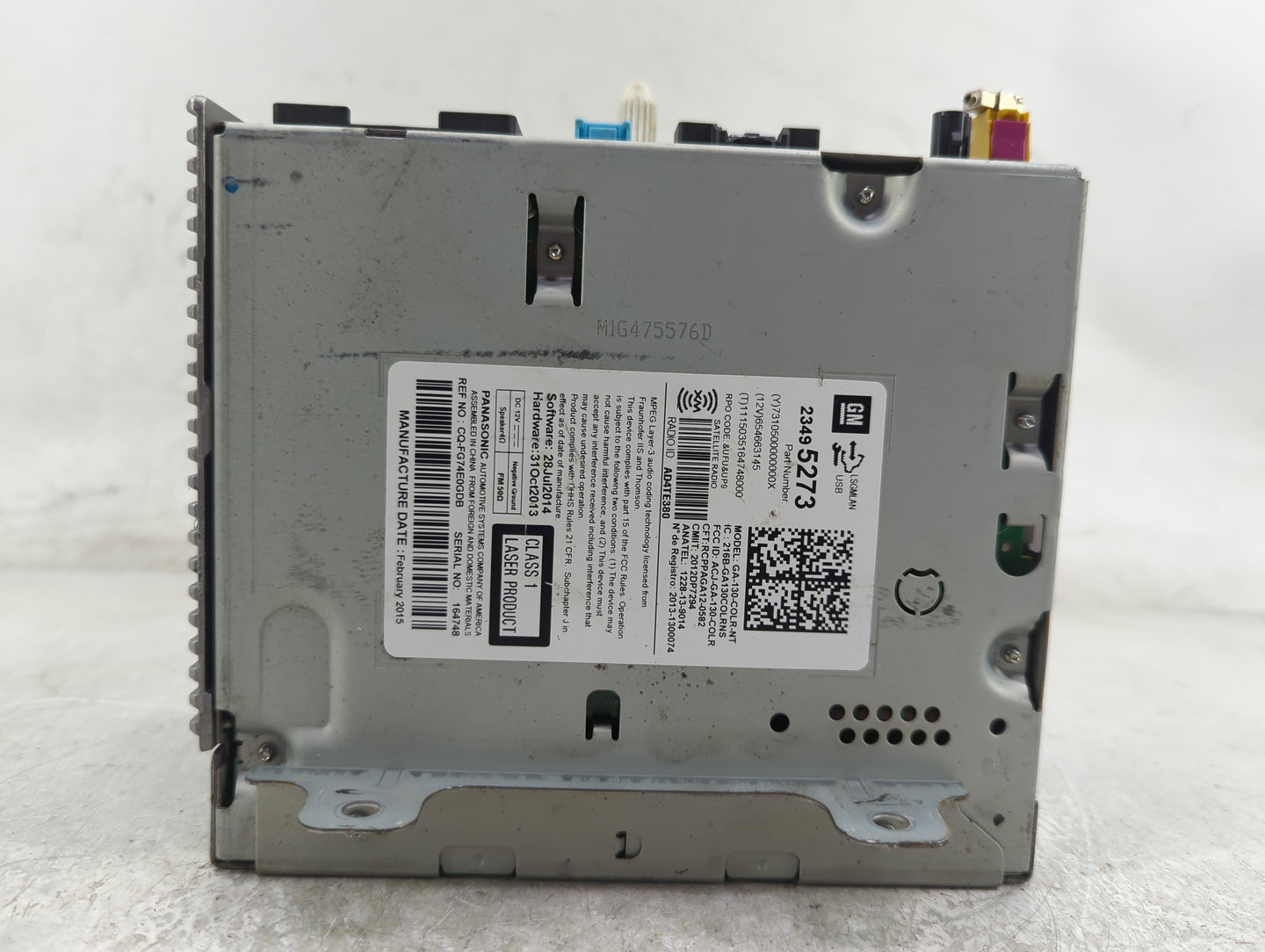 2015-2016 Chevrolet Cruze Radio AM FM Cd Player Receiver Replacement P/N:23495273 Fits Fits 2014 2015 2016 2017 OEM Used Aut