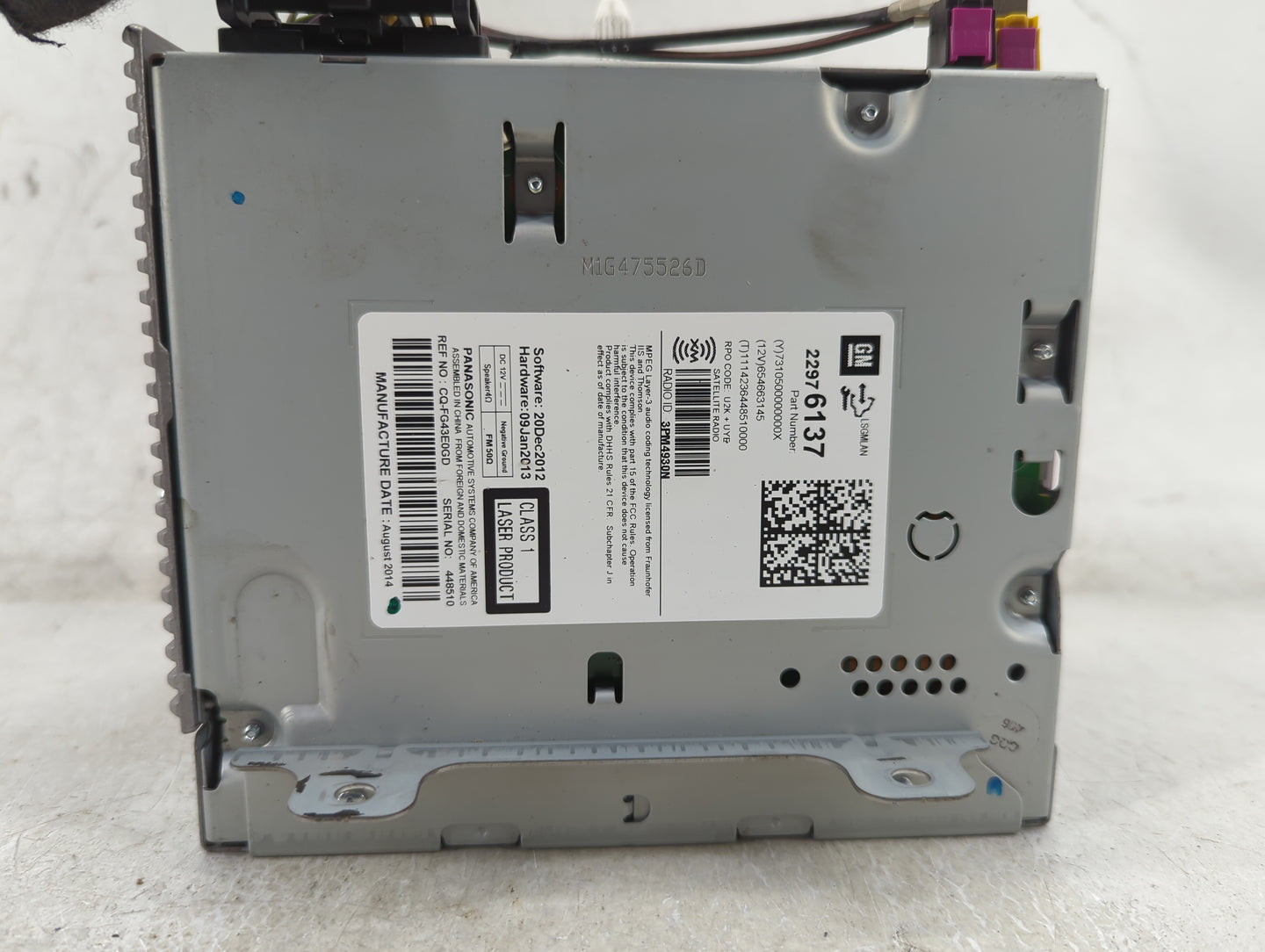 2015-2016 Chevrolet Cruze Radio AM FM Cd Player Receiver Replacement P/N:22976137 Fits Fits 2015 2016 2017 2019 OEM Used Aut