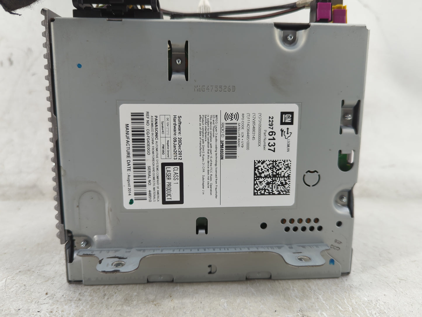 2015-2016 Chevrolet Cruze Radio AM FM Cd Player Receiver Replacement P/N:22976137 Fits Fits 2015 2016 2017 2019 OEM Used Aut
