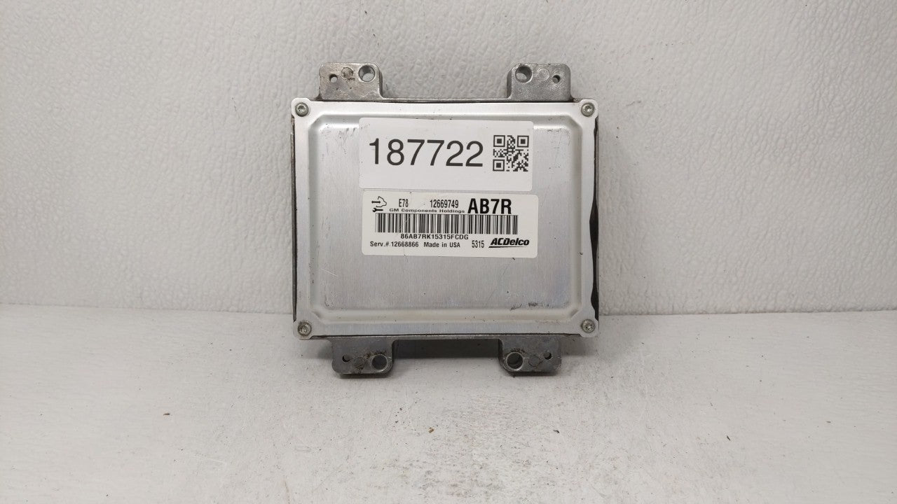 2015 Chevrolet Cruze PCM Engine Control Computer ECU ECM PCU OEM P/N:12669749 Fits OEM Used Auto Parts - Oemusedautoparts1.c