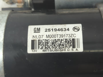 2011-2016 Chevrolet Cruze Car Starter Motor Solenoid OEM P/N:M000T39173ZC 25194634 Fits OEM Used Auto Parts