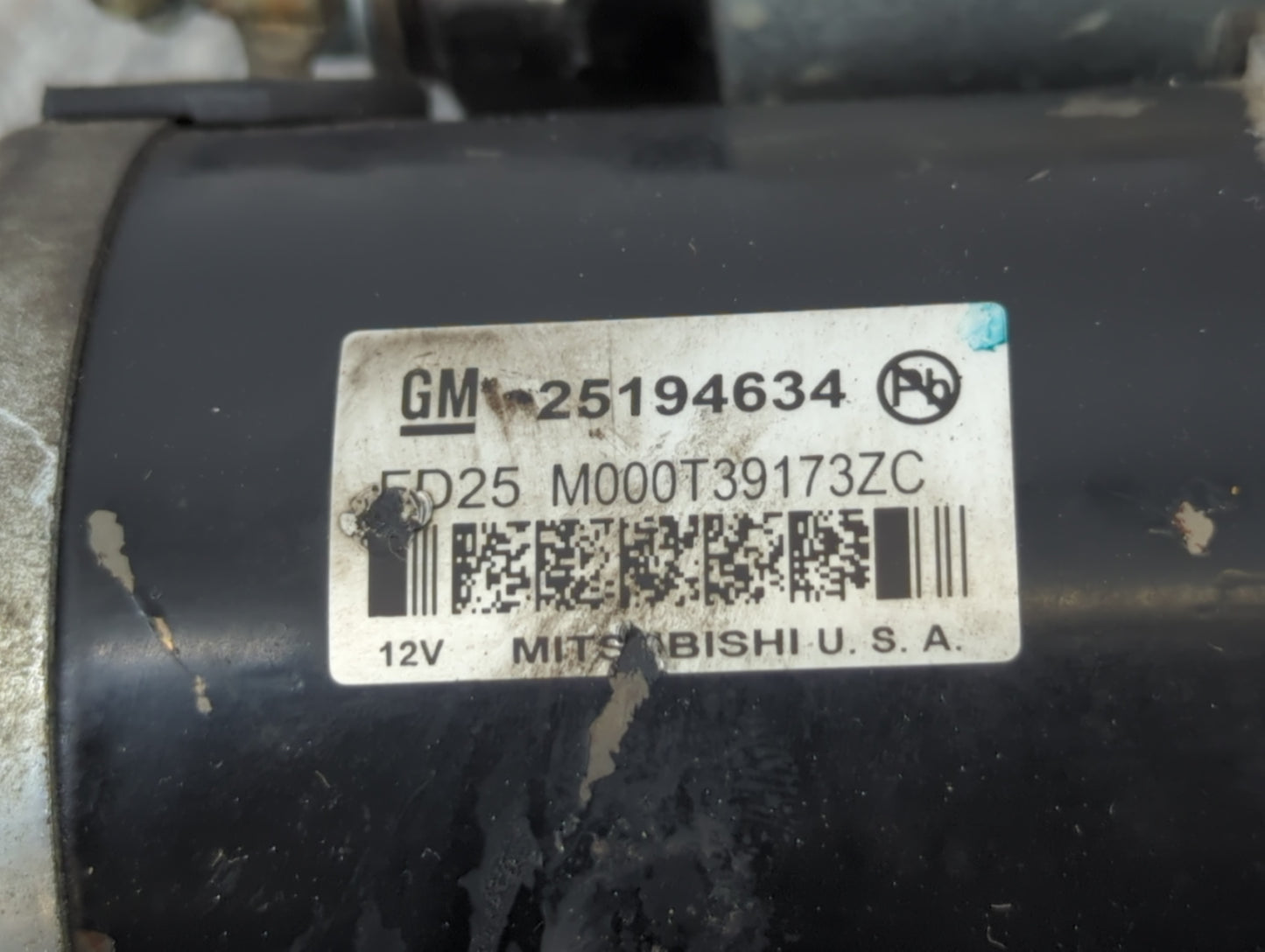 2011-2016 Chevrolet Cruze Car Starter Motor Solenoid OEM P/N:25194634 Fits OEM Used Auto Parts - Oemusedautoparts1.com